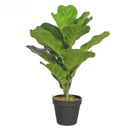 50cm Grade Faux Mini Plant Real Touch Artificial Natural Artificial Tree Fiddle Leaf Fig Plant for Indoor - YL010264