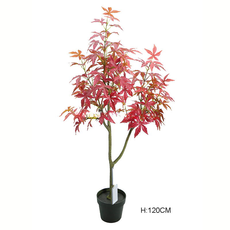 Factory Wholesale Home Decorative 5ft 150CM Fake Acer Palmatum Plant Red Artificial Japanese Maple Tree Leaves Yooly Plants - YL1032