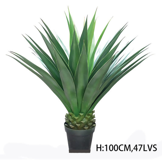 Wholesale 100CM 47 Leaves Plastic Green Bonsai Plant Artificial Succulent Faux Yucca Plant Agave Sisal For Home & Garden Decor Yooly Plants - YL09666