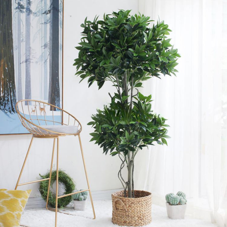 Wholesale Small Potted Plastic Artificial Bonsai Plant Evergreen Topiary Ball Faux Bay Leaf Laurel Tree For Home Yooly Plants - YL07768