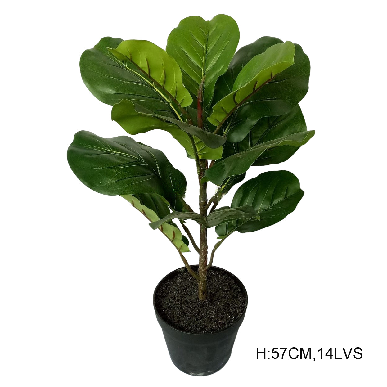 Wholesale High Quality Indoor House Faux Fake Artificial Potted Banyan Lyrata Plants Ficus Fiddle Leaf Fig Tree Yooly Plants - YL08116