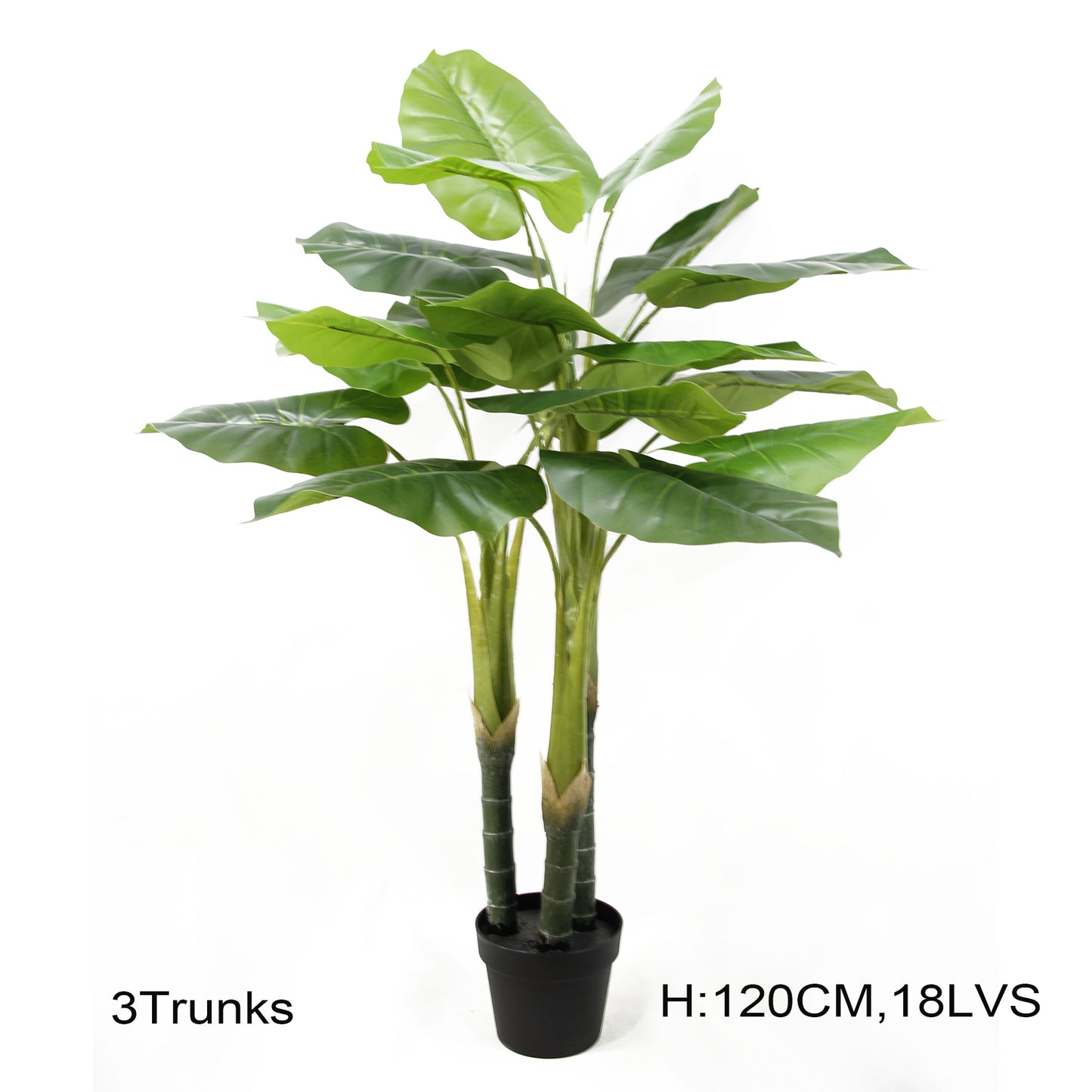 180cm 6Foot Tall 3Trunks 18 Large Leaves Colocasia Esculenta Artificial Wild Taro Plant For Home Office Decor Yooly Plants - YL08120