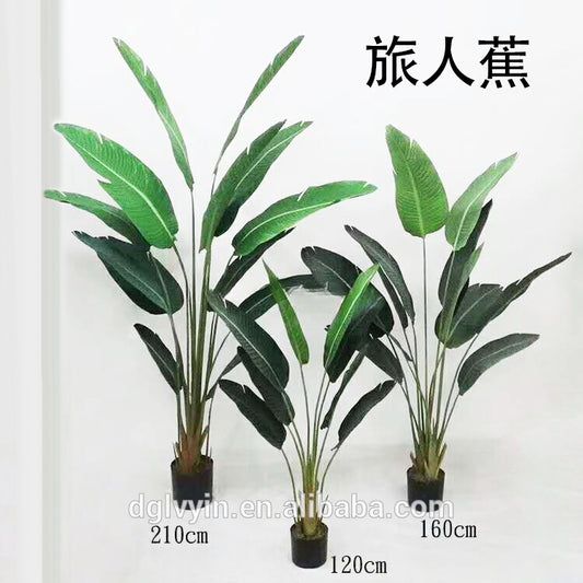 Factory Fake Bird Of Paradise Plant Real Touch Indoor Outdoor Artificial Tropical Palm Plant Traveler's Banana Tree Faux Tree Yooly Plants - YL12174