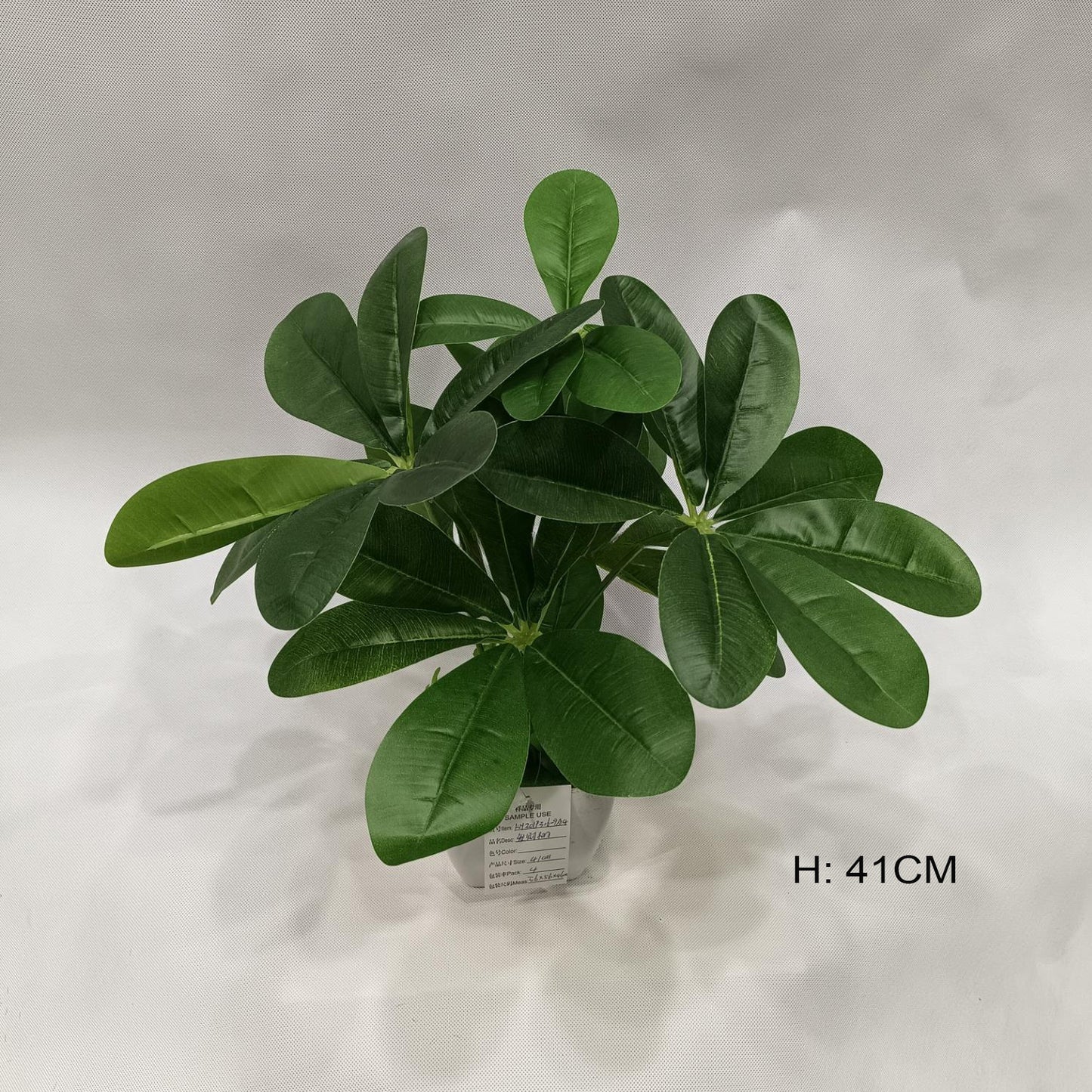 120CM 4FT Tall Faux Seven Star Leaf Tree Faux Potted Artificial Schefflera Tree For Home & Garden Decor Yooly Plants - YL220617