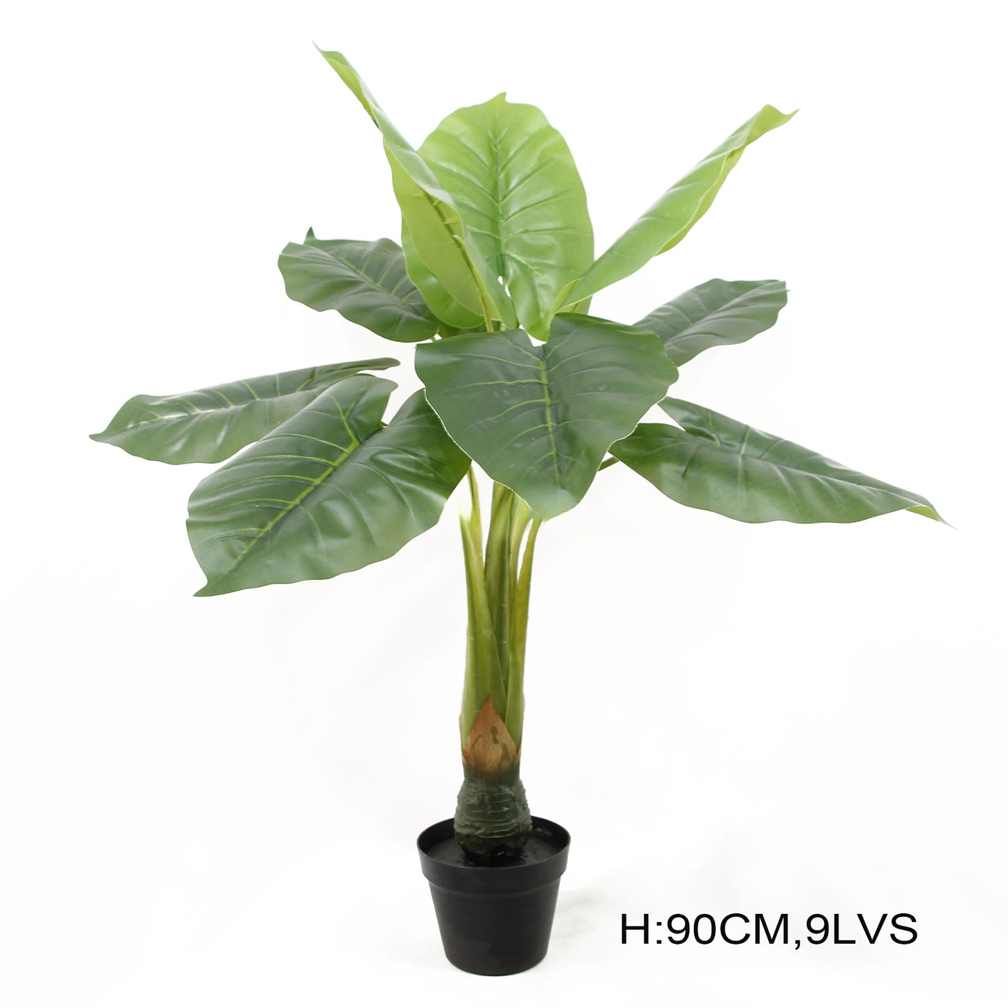 180cm 6Foot Tall 3Trunks 18 Large Leaves Colocasia Esculenta Artificial Wild Taro Plant For Home Office Decor Yooly Plants - YL08120