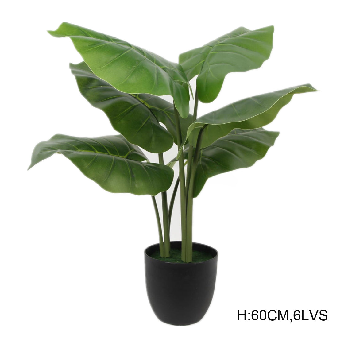 Big 180cm 6Foot Tall 3Trunks 18 Large Leaves Colocasia Esculenta Artificial Wild Taro Plant For Home Office Decor Yooly Plants - YL08120