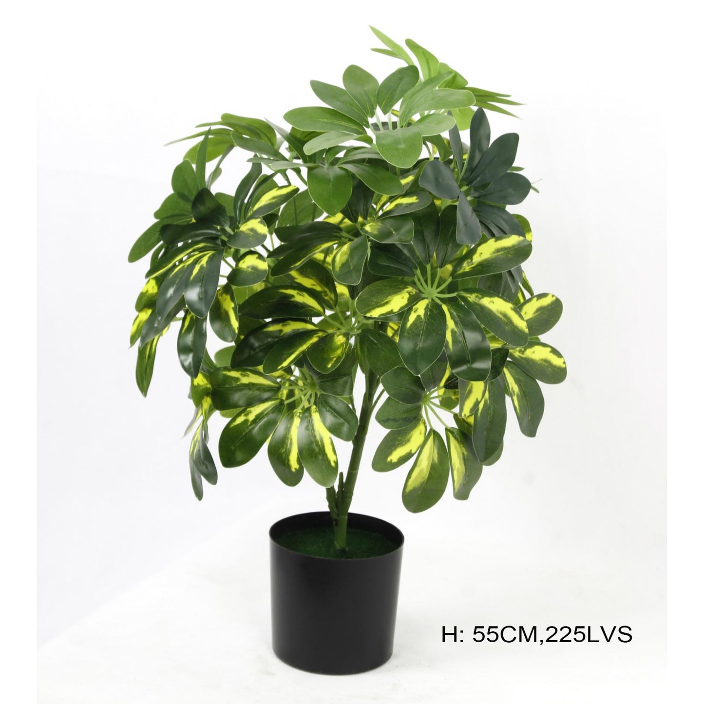 120CM 4FT Tall Faux Seven Star Leaf Tree Faux Potted Artificial Schefflera Tree For Home & Garden Decor Yooly Plants - YL220617