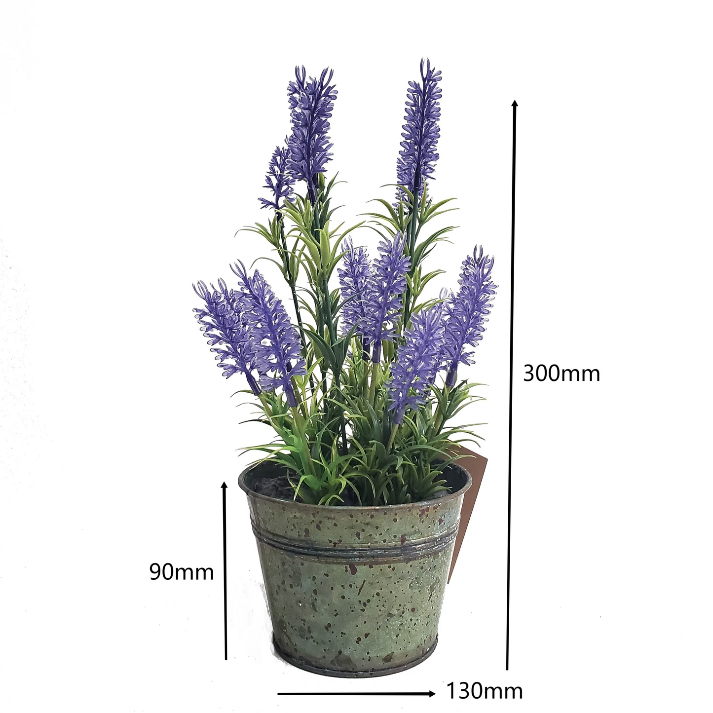 Plastic Plants for Home Artificial Bonsai Office Decor Ceramics Cement Semi-round Pot Lavender Artificial Flower Yooly Plants - YLS0009