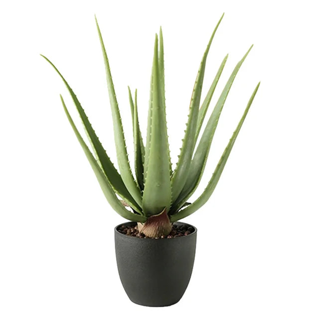 Small Faux Potted Succulent Plant Artificial Aloe Vera Plant For Home Garden Living Room Backyard Decor Yooly Plants - YL04467