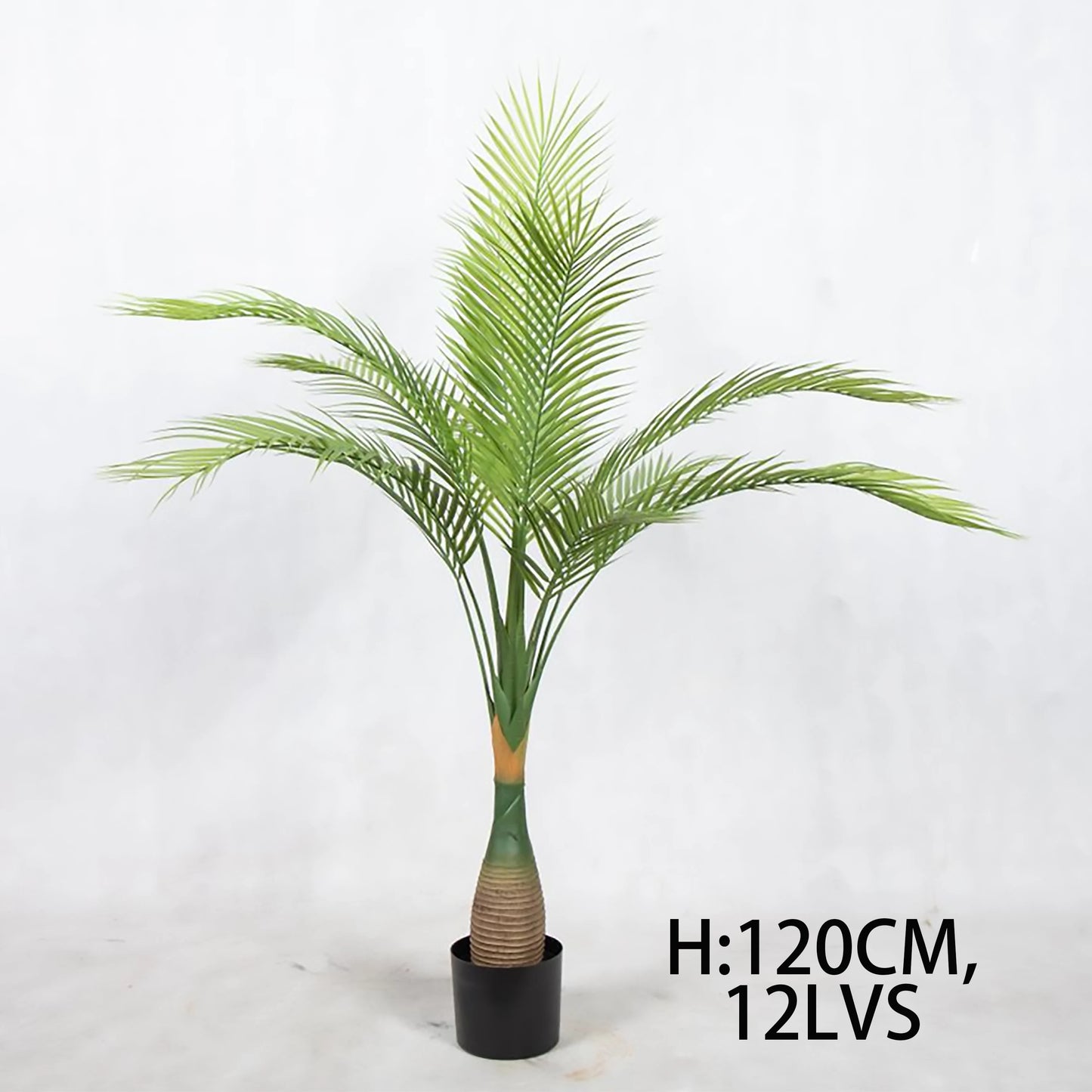 New Arrival 120cm 150cm 180cm High Quality Faux Potted Green Leaves Tropical Artificial Palm Tree For Living Room Art Decor Yooly Plants - YL0739