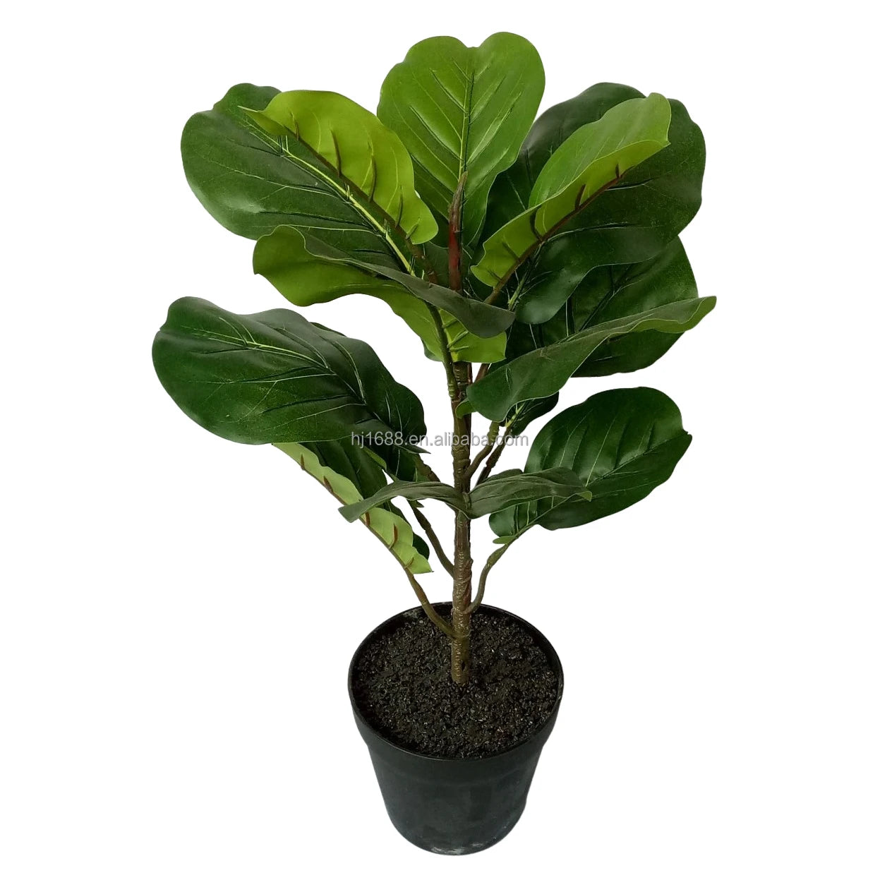 Wholesale High Quality Indoor House Faux Fake Artificial Potted Banyan Lyrata Plants Ficus Fiddle Leaf Fig Tree Yooly Plants - YL08116