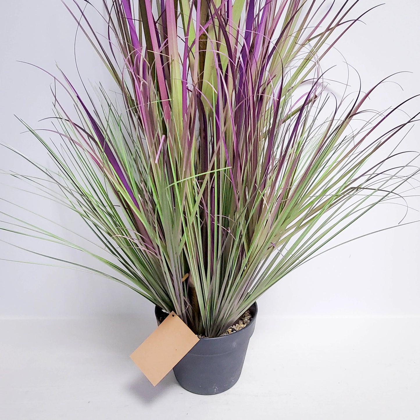 Artificial Purple Onion Grass in Pot Tall Faux Greenery Bonsai Simulated PVC Plant for Home Office Decor Yooly Plant - YLS10006