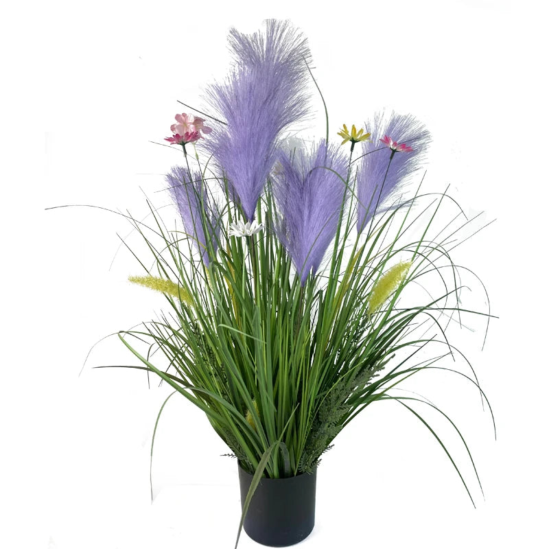 Customized PVC Plastic Purple Onion Grass Bonsai Decoration Plant Artistic Green Plants Small Bonsai Yooly Plant - YLS10009