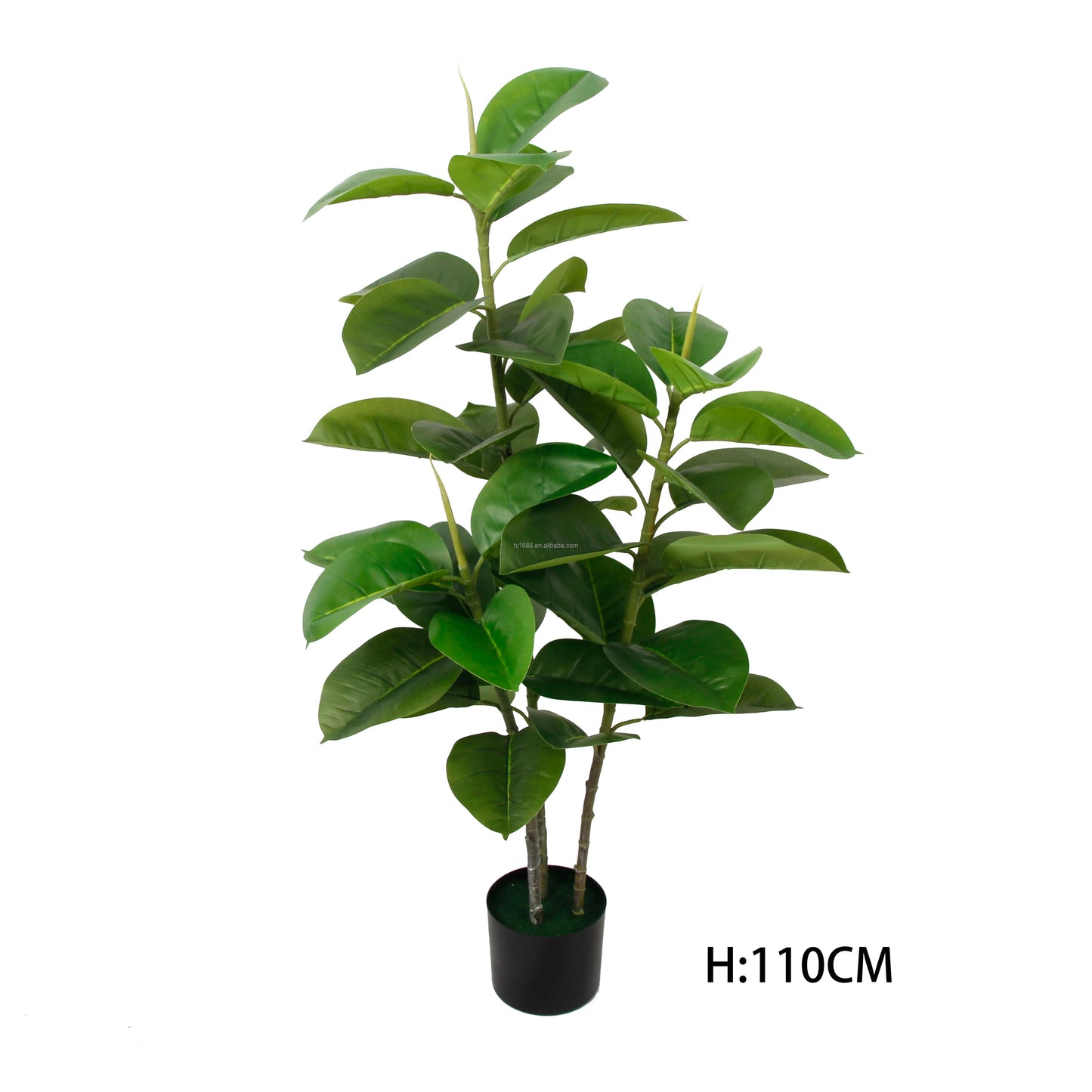 180CM 6FT Tall Realistic Large Fake Green Plant In Pot Artificial Rubber Tree For Outdoor and Indoor Decoration Yooly Plants - YL011