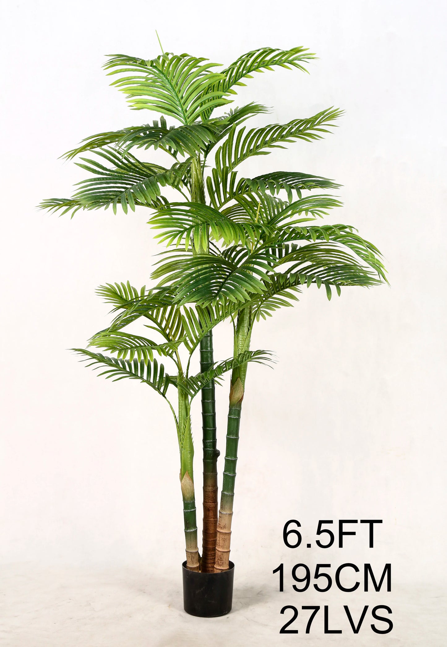 High Quality Indoor Decor 120 cm 2M Mini Big Faux Natural Green Plastic Fake Areca Palm Leaves Plants Small Artificial Palm Tree Yooly Plants - YL060708