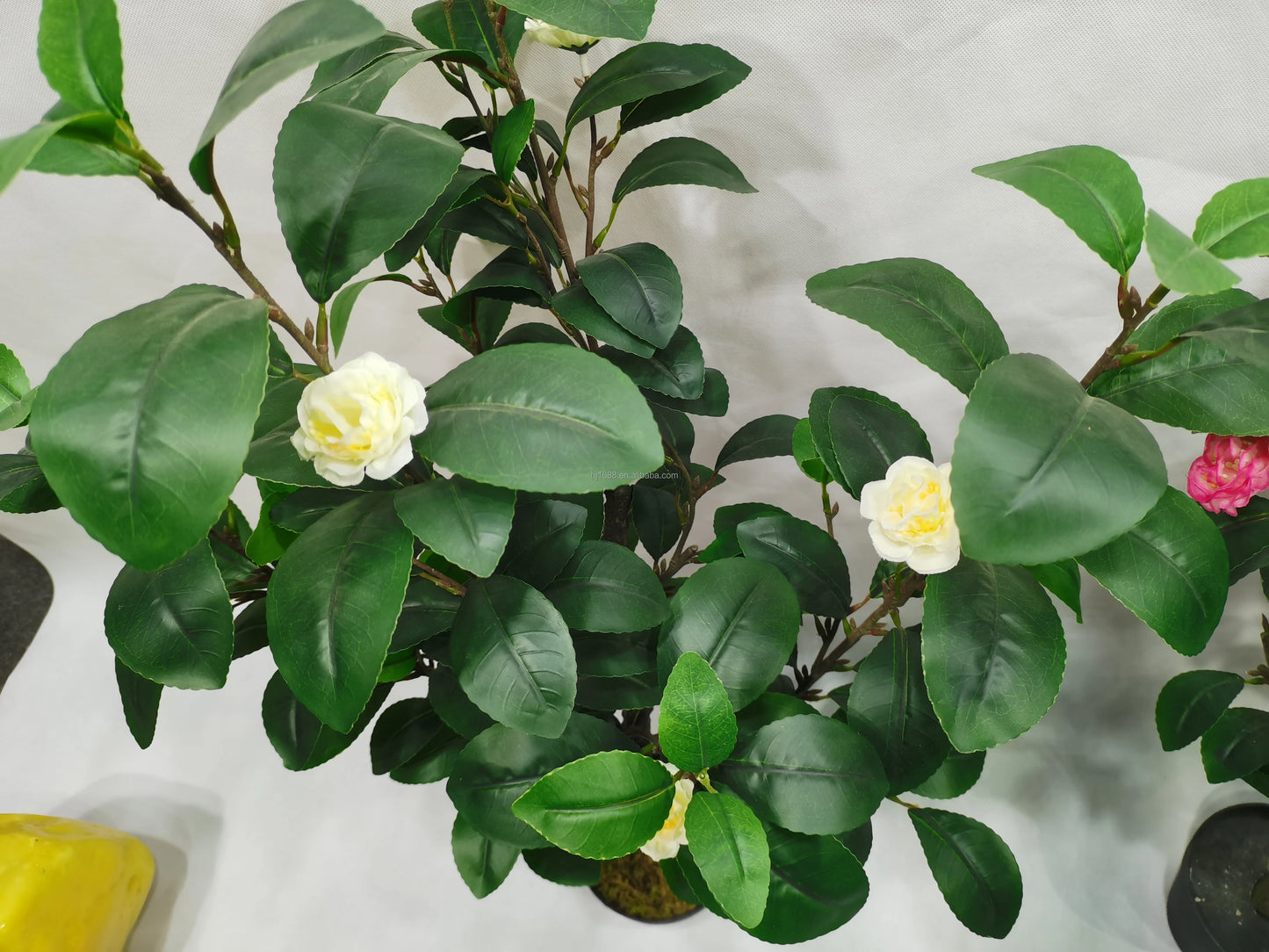 120CM 4FT High Quality Faux Decorative Plant Artificial Camellia Japonica Tree With Pink or White Flowers Yooly Plants - YL12191