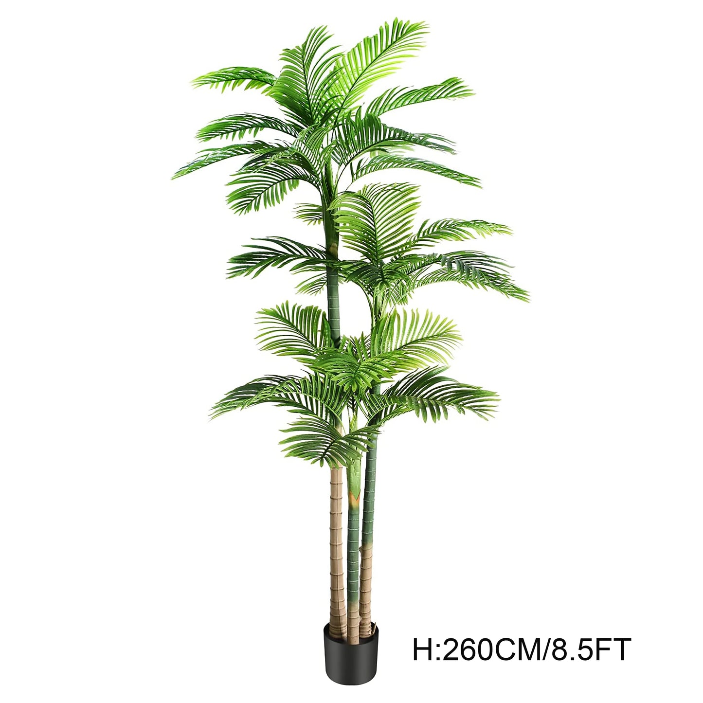 210cm 7ft High Simulation 3 Trunks 27 Leaves Plastic Tropical Areca Palm Plant China Manufacturer UV Proof Artificial Palm Tree Yooly Plants - YL3001