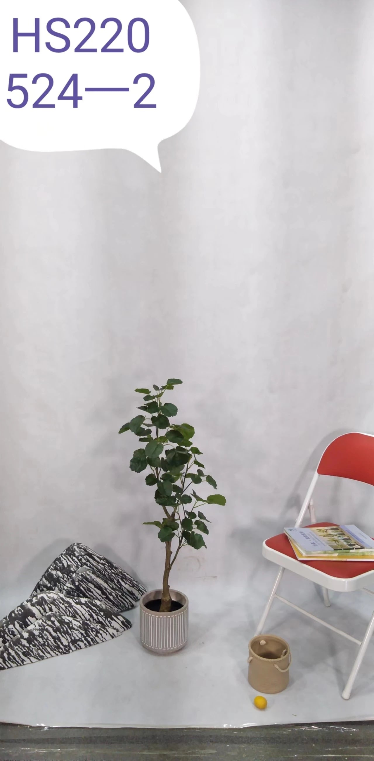 120CM Tall Faux Potted Bonsai Plant Malus Spectabilis Artificial Crabapple Tree For Interior Decor Yooly Plants - Y;225017