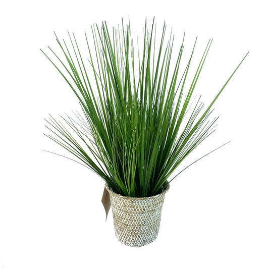 Artificial Onion Grasses Handmade Plastic Potted PVC Plant Decoration Grass Bonsai Artistic Flowers Green Plant Yooly Plants - YLS10217