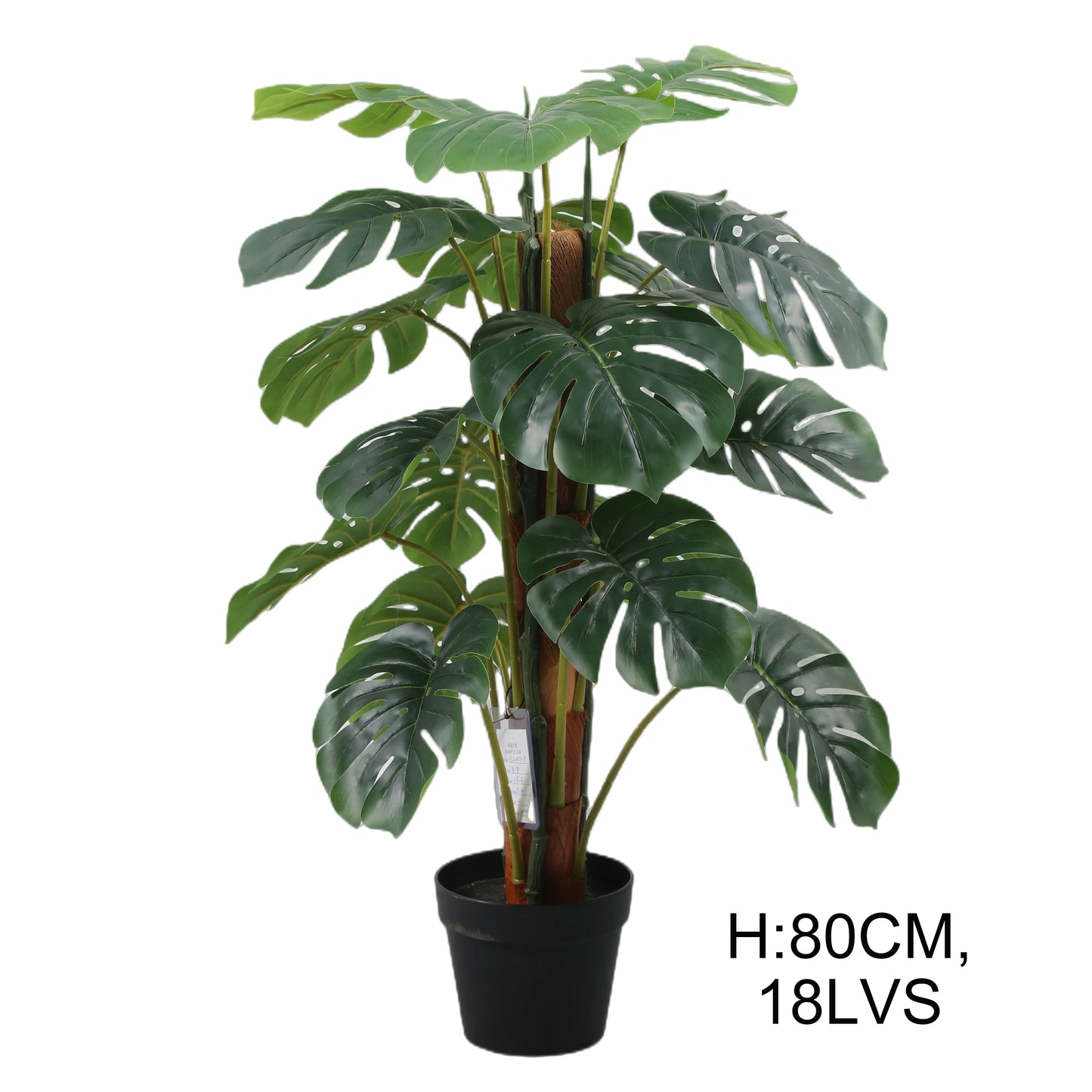 Plastic Leaves Potted Indoor Fake Bonsai Plant Outdoor Greenery Garden Supplies Artificial Monstera Tree Yooly Plants - YL08041