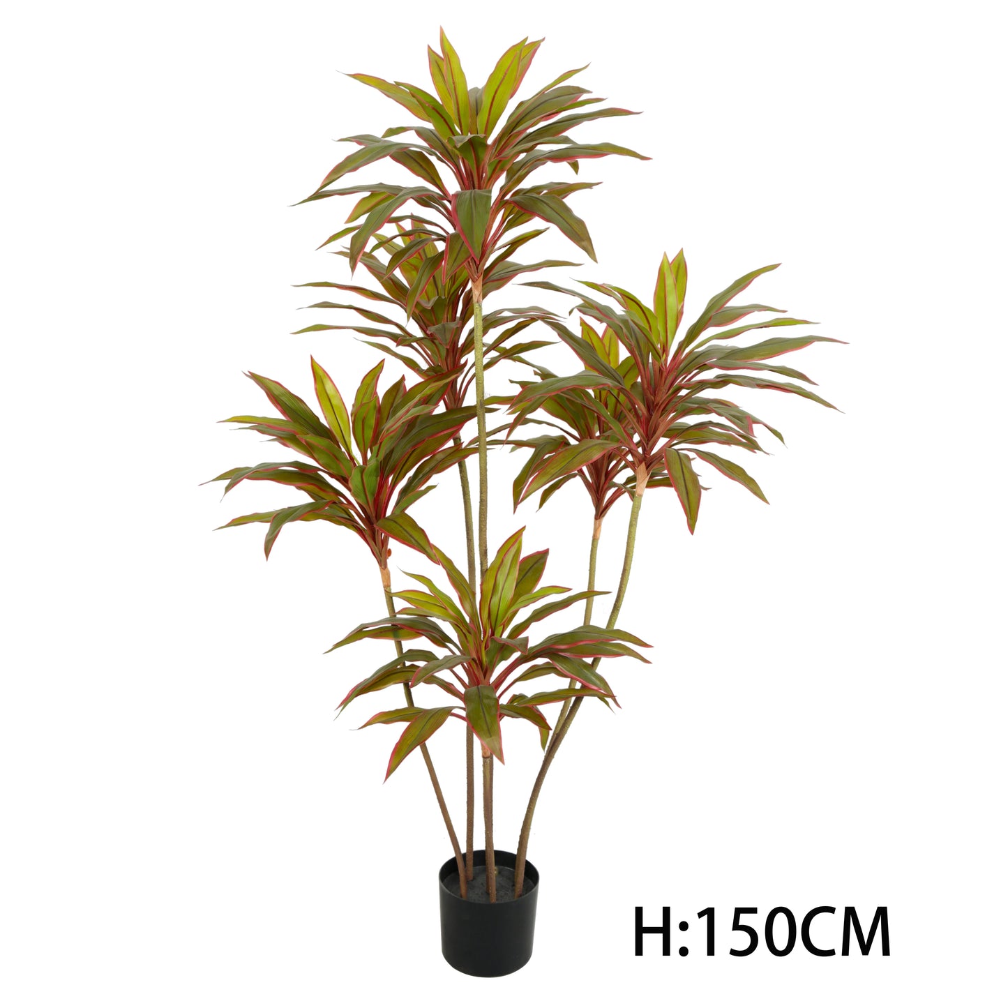 Factory Wholesale Big 180CM 6FT Tall Realistic Tropical Plastic Artificial Plant Faux Cordyline Fruticosa Plant In Pot For Sale Yooly Plants - YL3028