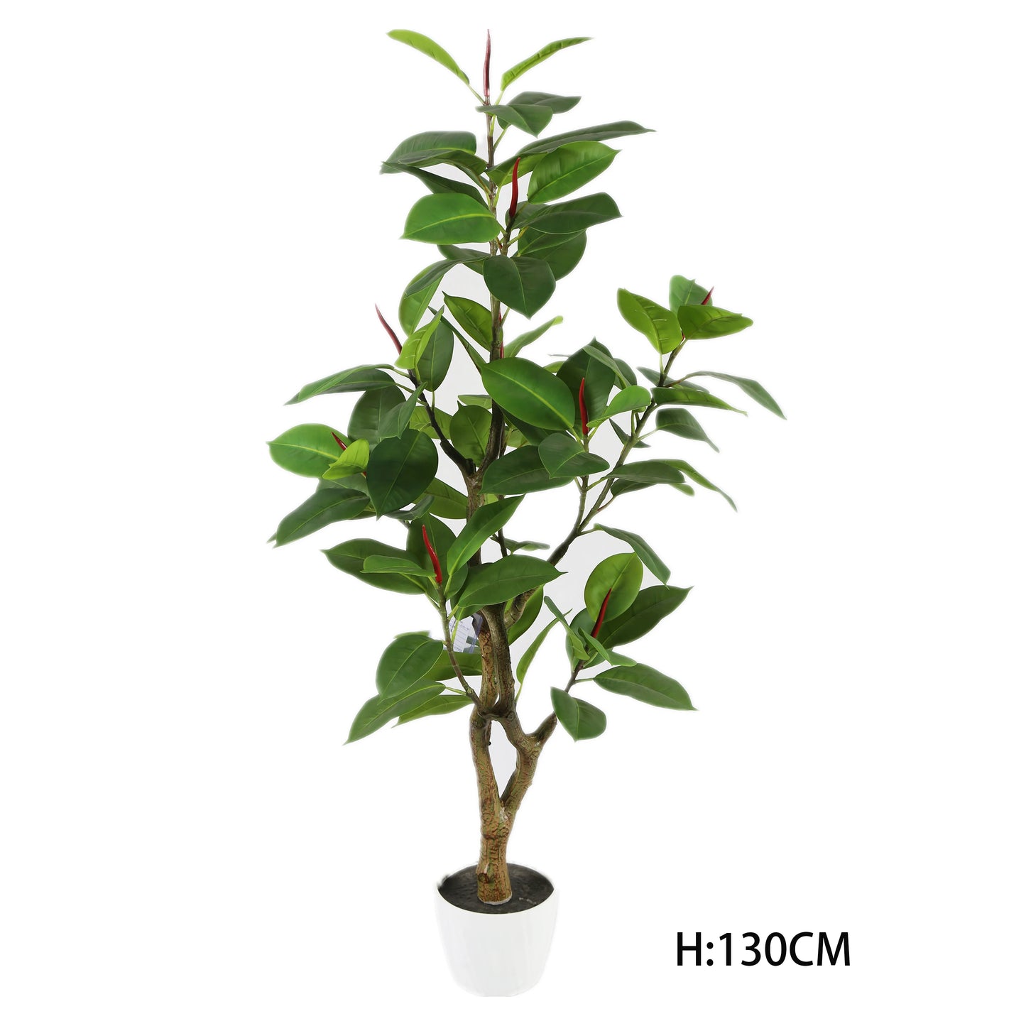 180CM 6FT Tall Realistic Large Fake Green Plant In Pot Artificial Rubber Tree For Outdoor and Indoor Decoration Yooly Plants - YL011