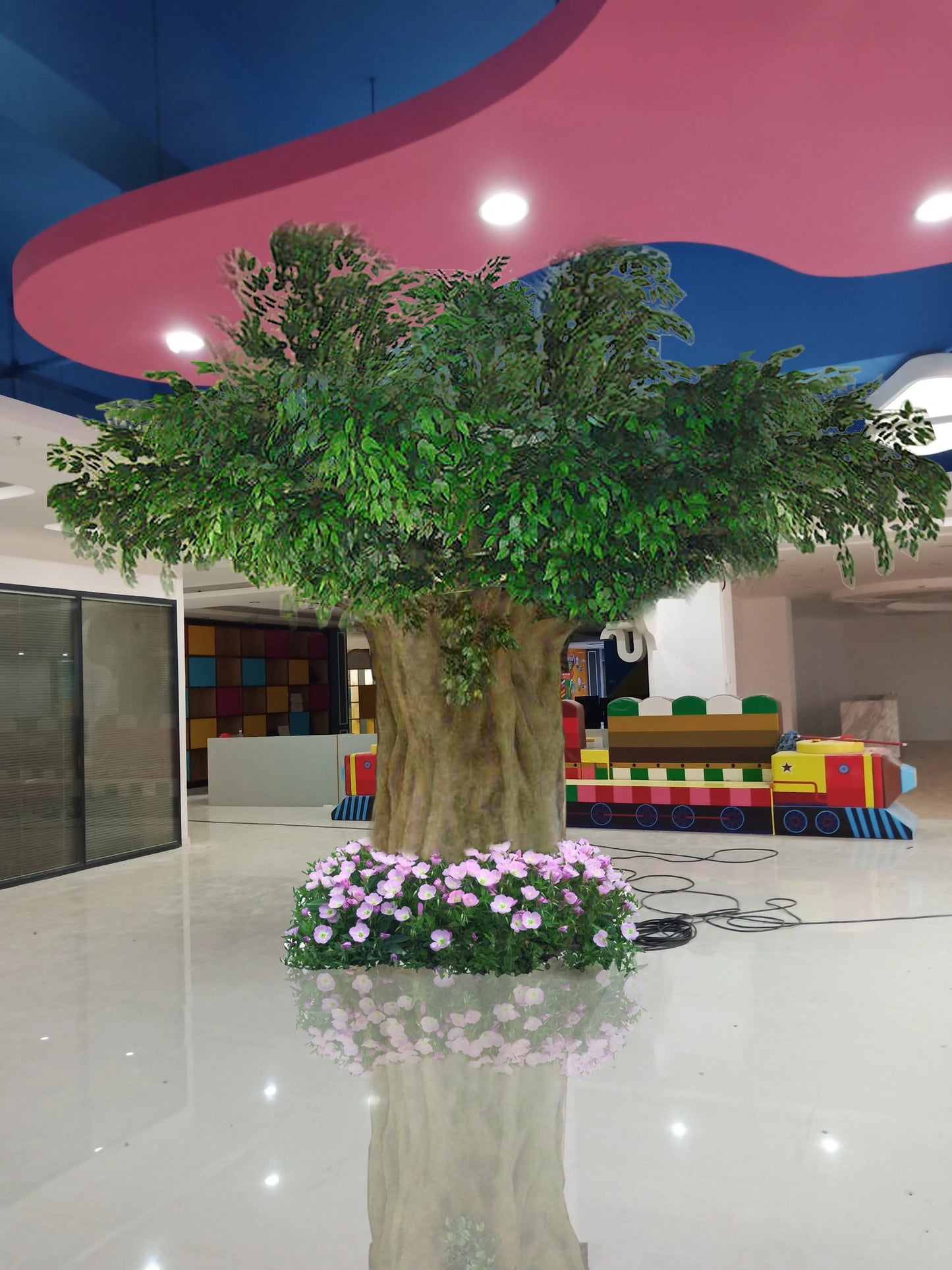 Factory Wholesale Big Faux Green Tree Large Ficus Plantas Artificiales Artificial Banyan Tree for Restaurant Hotel Event Decor Yooly Plants - YL0688