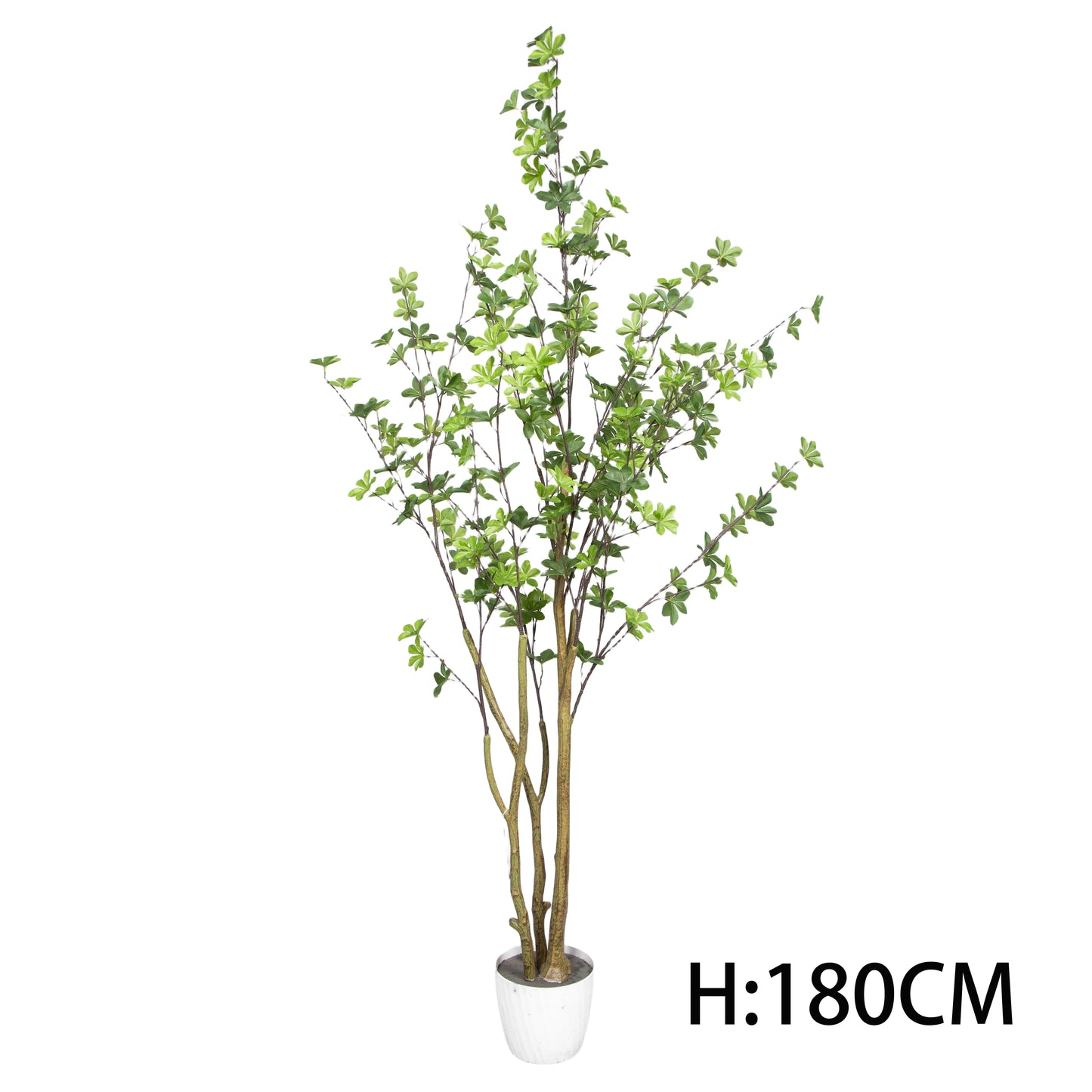 180CM 6FT High Two Natural Looking Trunks Plastic Artificial Bell Tree With Lifelike Branches For Wedding And Living Room Decor Yooly Plants - YL33368