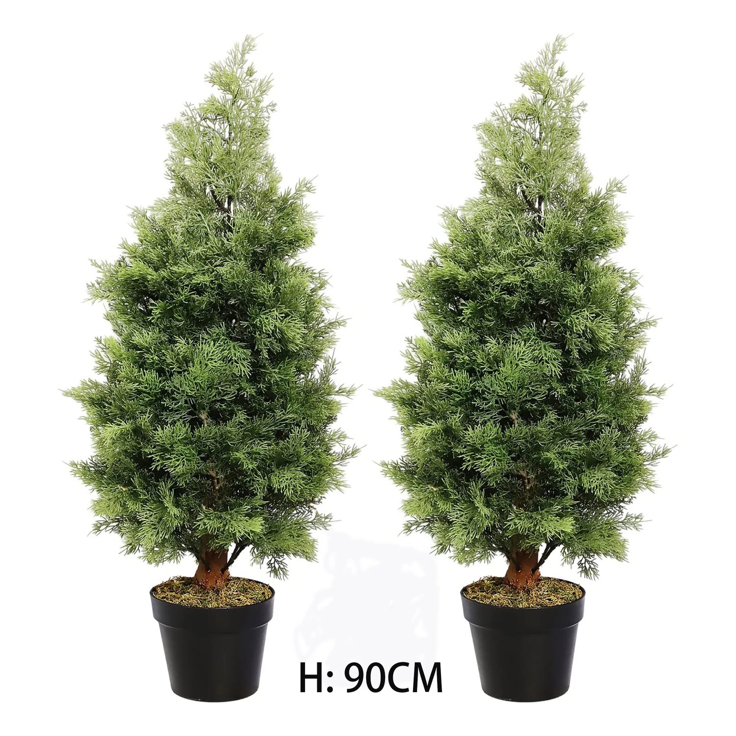 4ft Artificial Cone Topiary Cedar Trees in Pot Fake Cypress Plants Faux Mini Pine Silk Trees for Indoor Home Modern Decor Yooly Plants - YL1223