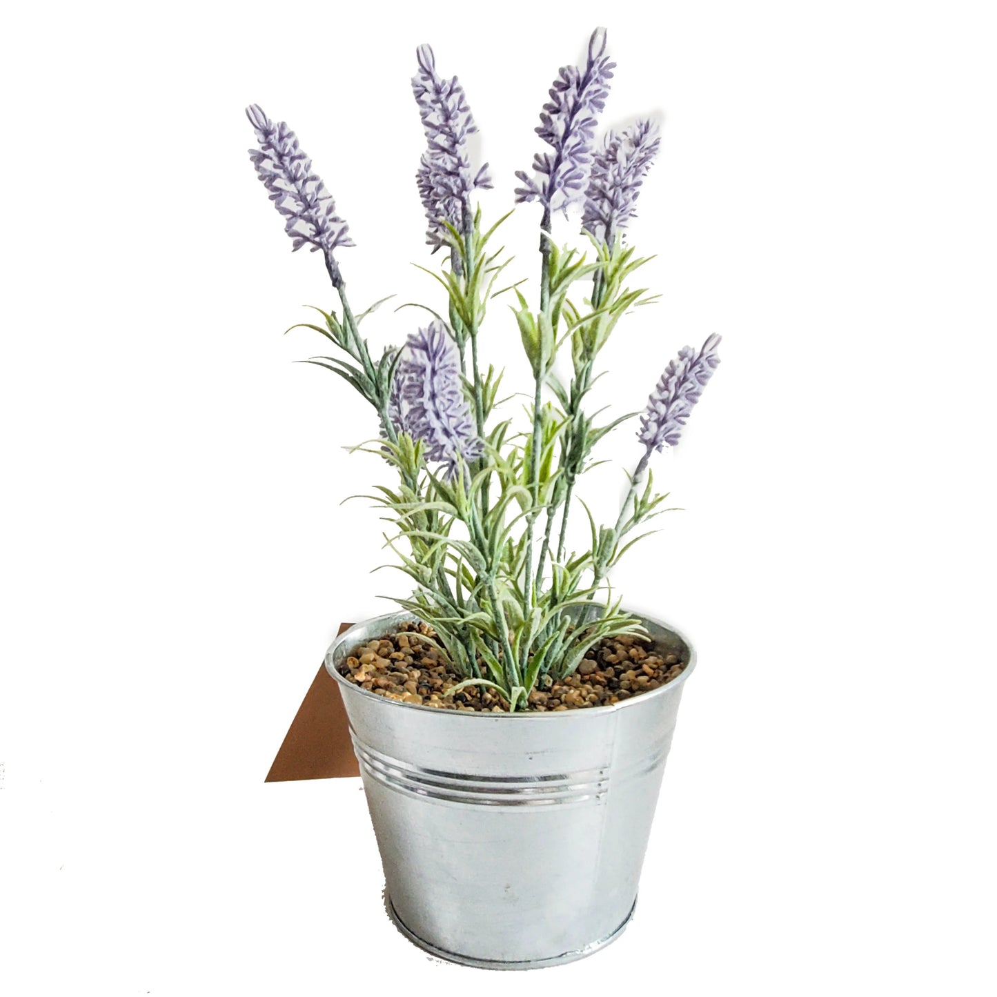 Artificial Lavender Plants in Silver Pot Life Faux Silk Flower Arrangement for Decor Home Decorative Yooly Plants - YLS0008