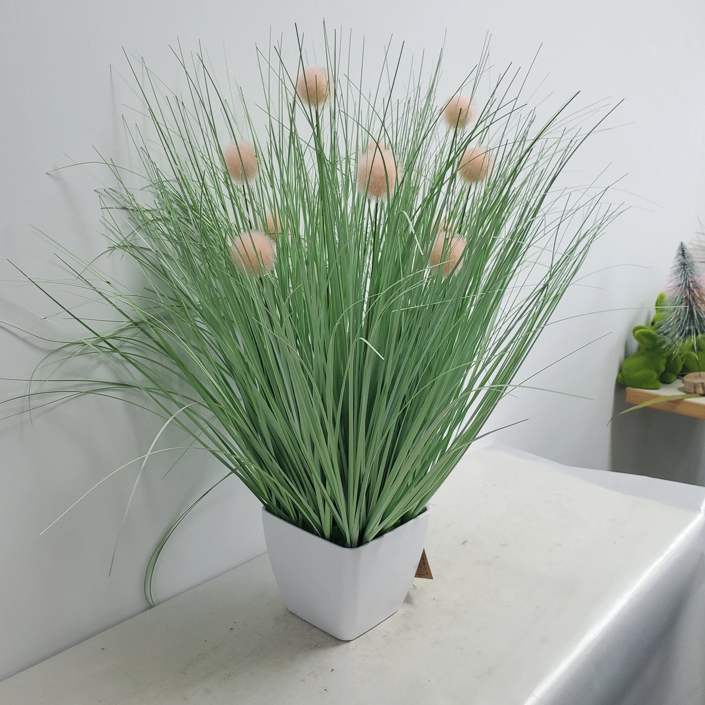 Home Decor Plastic Plant Artificial Onion Grass Plant In Pots Simulate Green Grass Plant For Outdoor Indoor Decoration Yooly Plants - YLS0022