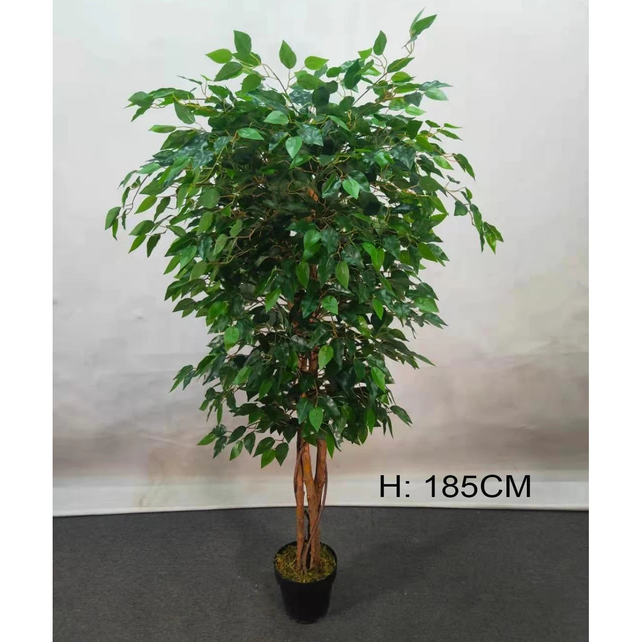 Factory Wholesale 6 Feet 180cm Large Home Office Decor Indoor Fake Plastic Ficus Tree Wholesale Artificial Plants With Pot Yooly Plants - YL11141