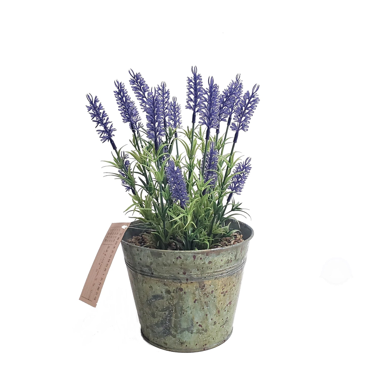 Plastic Plants for Home Artificial Bonsai Office Decor Ceramics Cement Semi-round Pot Lavender Artificial Flower Yooly Plants - YLS0009