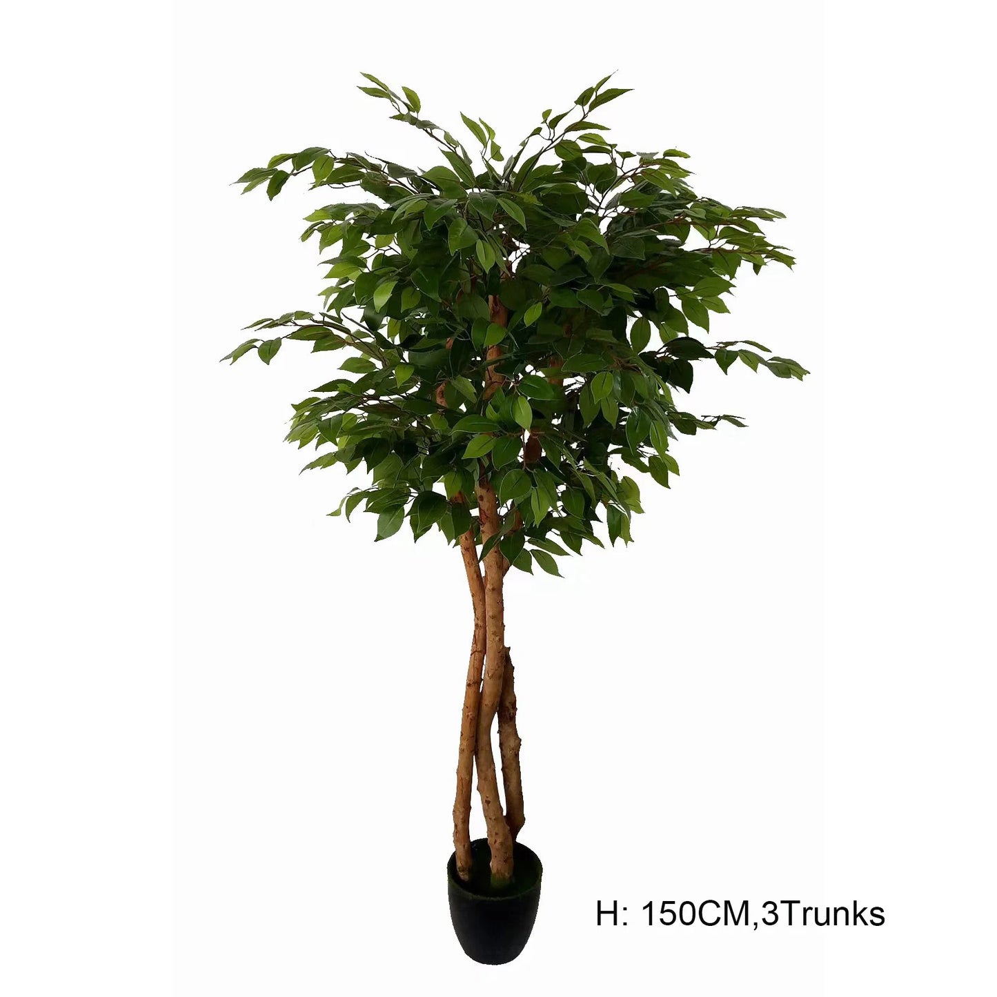 120CM 4FT Faux Green Bonsai Silk Leaf Potted Indoor Artificial Natural Ficus Tree For Interior Decoration Yooly Plants - YL1129