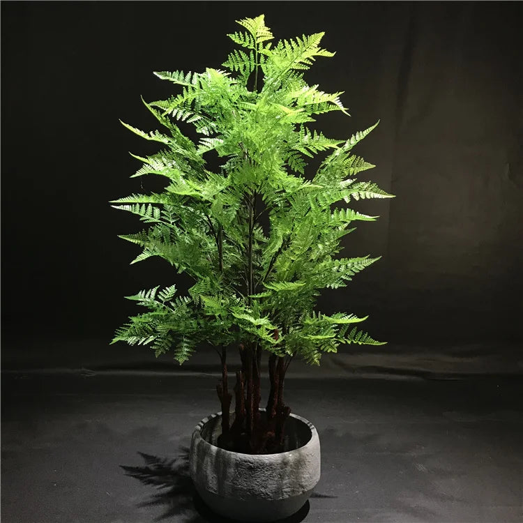 Factory Customized Highly Simulated Large Indoor Fake Fern Plastic Tropical Leaves Realistic Artificial Fern Tree For Home Decor Yooly Plants - YL34364