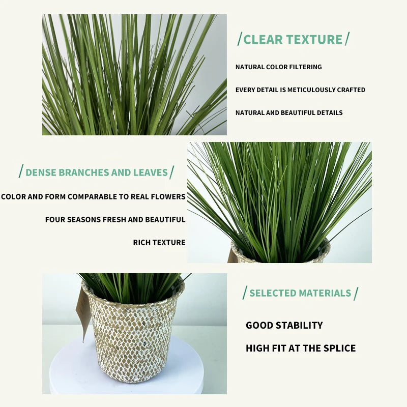 Artificial Onion Grasses Handmade Plastic Potted PVC Plant Decoration Grass Bonsai Artistic Flowers Green Plant Yooly Plants - YLS10217