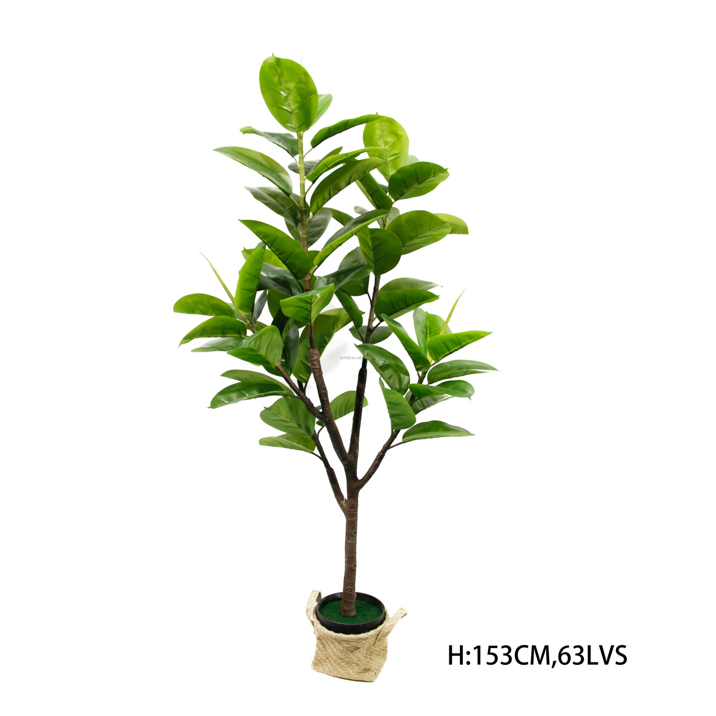 180CM 6FT Tall Realistic Large Fake Green Plant In Pot Artificial Rubber Tree For Outdoor and Indoor Decoration Yooly Plants - YL011