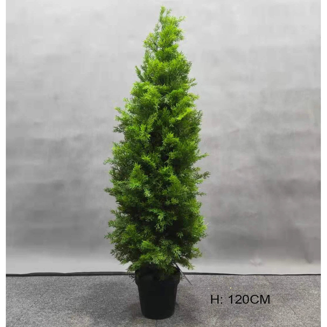 4ft Artificial Cone Topiary Cedar Trees in Pot Fake Cypress Plants Faux Mini Pine Silk Trees for Indoor Home Modern Decor Yooly Plants - YL1223