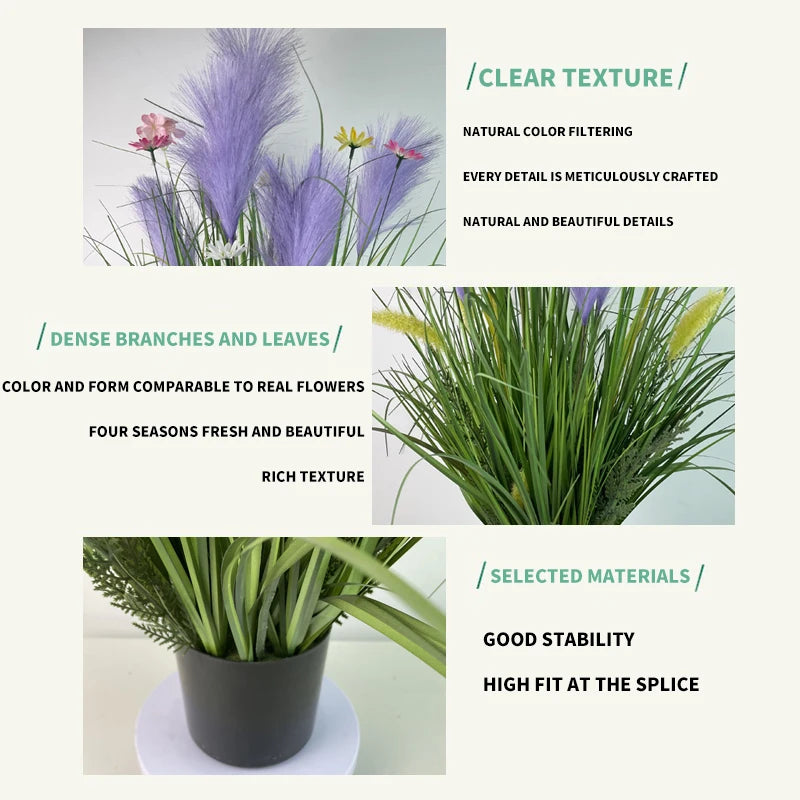 Customized PVC Plastic Purple Onion Grass Bonsai Decoration Plant Artistic Green Plants Small Bonsai Yooly Plant - YLS10009