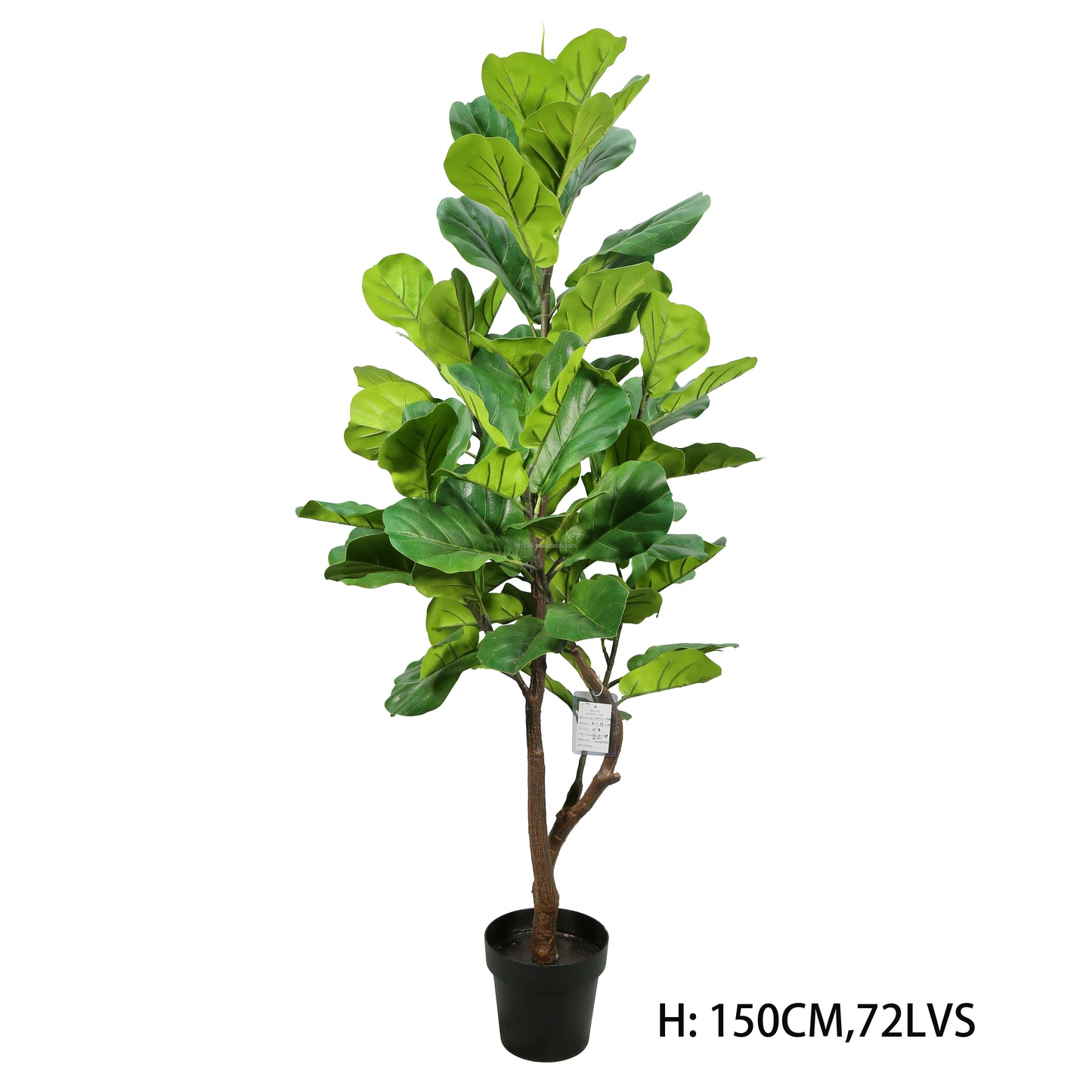 180CM Tall 6Trunks 203 Leaves Real Touch Faux Lyrata Potted Plants Artificial Ficus Fiddle Leaf Fig Tree For Interior Decor Yooly Plants - YL11138