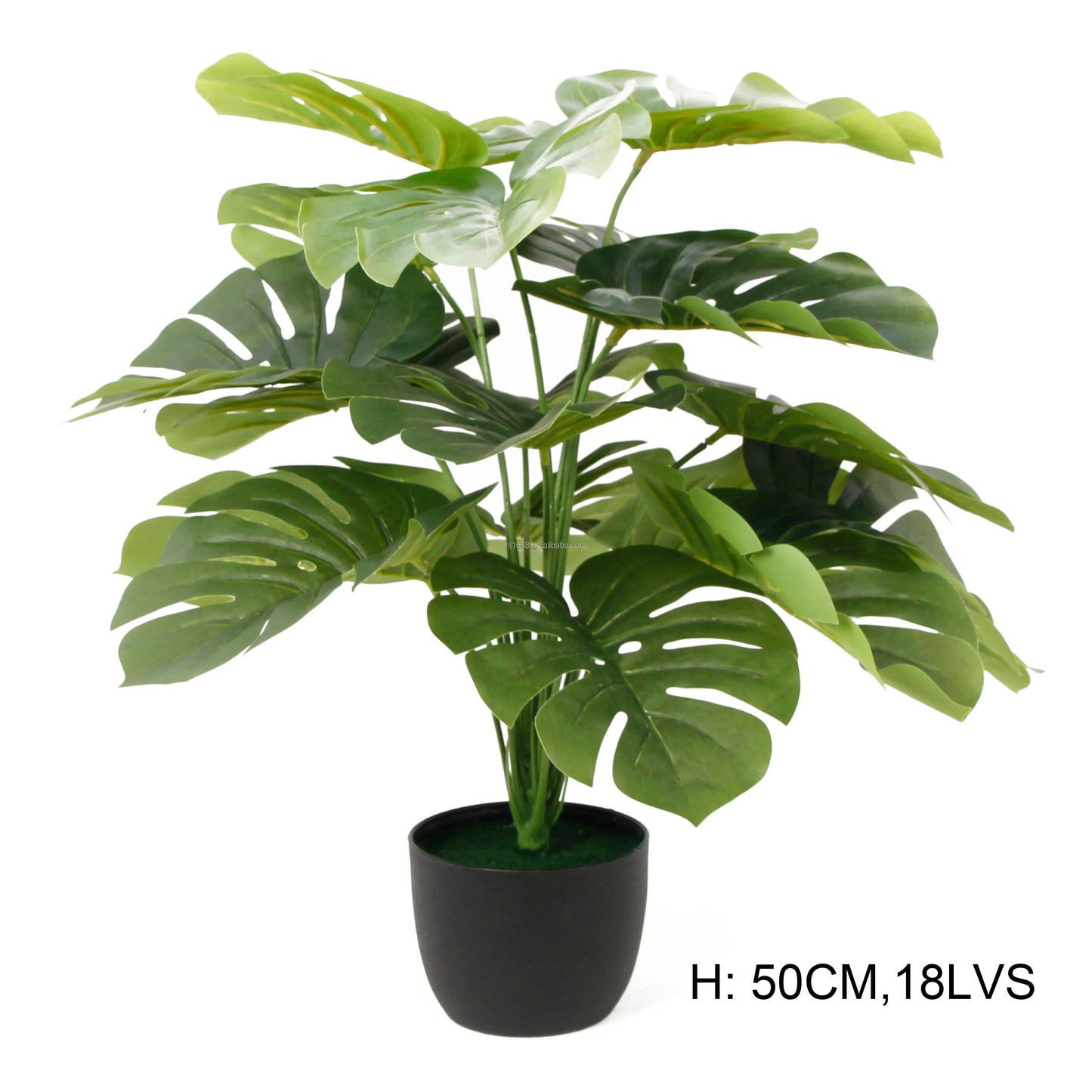 Plastic Leaves Potted Indoor Fake Bonsai Plant Outdoor Greenery Garden Supplies Artificial Monstera Tree Yooly Plants - YL08041