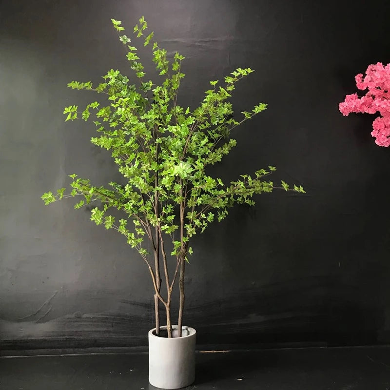 Decorative Flower Japanese Bell Tree Bonsai Artificial Plants Enkianthus Perulatus Fuchsia Potted for Home Decor Yooly Plants - YL33368