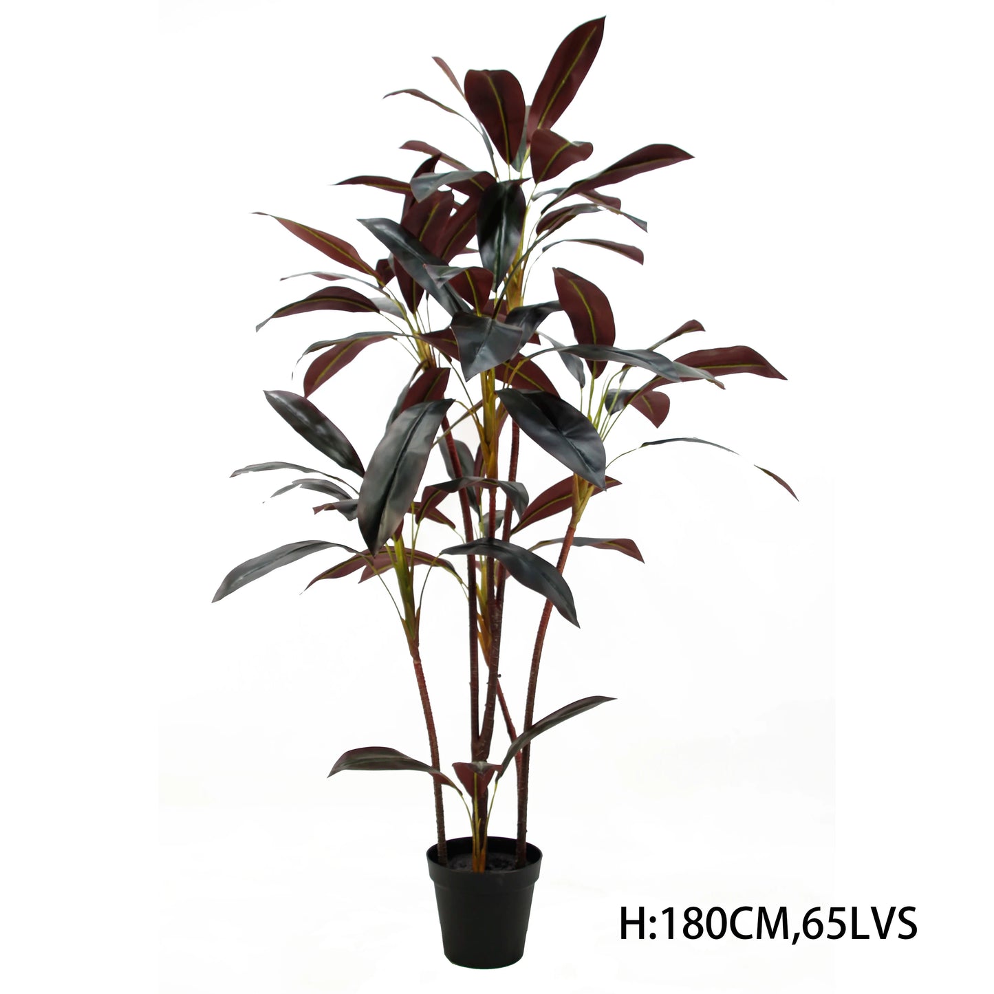 Factory Wholesale Big 180CM 6FT Tall Realistic Tropical Plastic Artificial Plant Faux Cordyline Fruticosa Plant In Pot For Sale Yooly Plants - YL3028