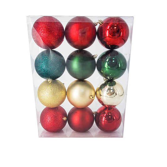 24pcs/3/4/6/8cm Plastic Homemade Christmas Balls Christmas Decorations Luxury Christmas Ball & Tree Ornaments Yooly Plant - YLS0013