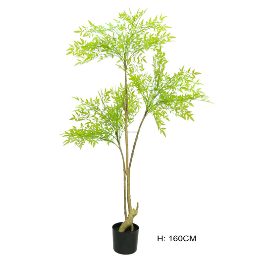 160CM Wholesale Artificial Bonsai Plants Faux Outdoor Potted Indoor Real Touch Nandina Tree For Home Decor Yooly Plants - YL21110206