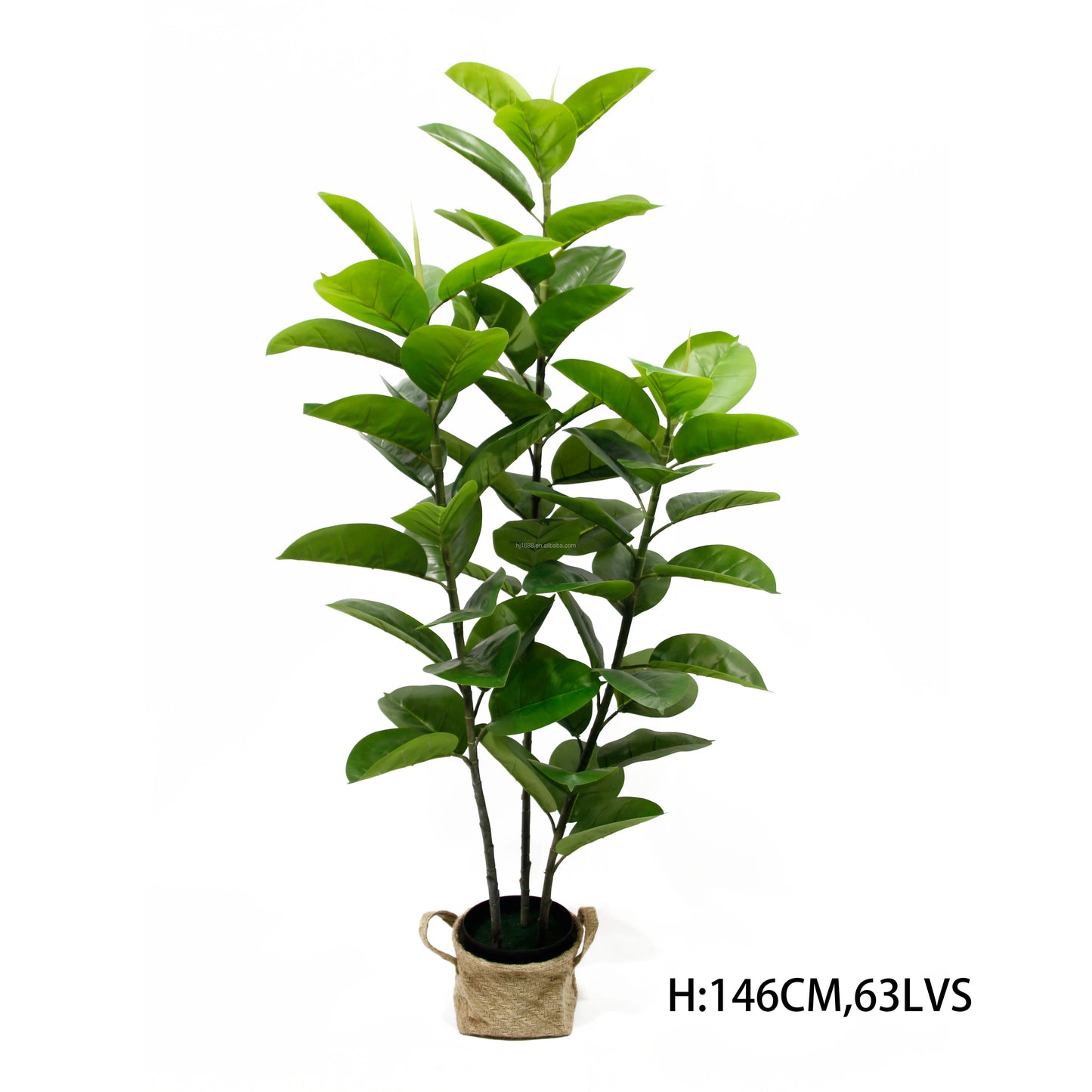 180CM 6FT Tall Realistic Large Fake Green Plant In Pot Artificial Rubber Tree For Outdoor and Indoor Decoration Yooly Plants - YL011