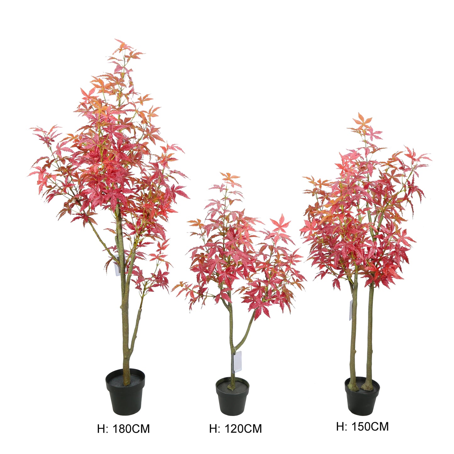 Factory Wholesale Home Decorative 5ft 150CM Fake Acer Palmatum Plant Red Artificial Japanese Maple Tree Leaves Yooly Plants - YL1032