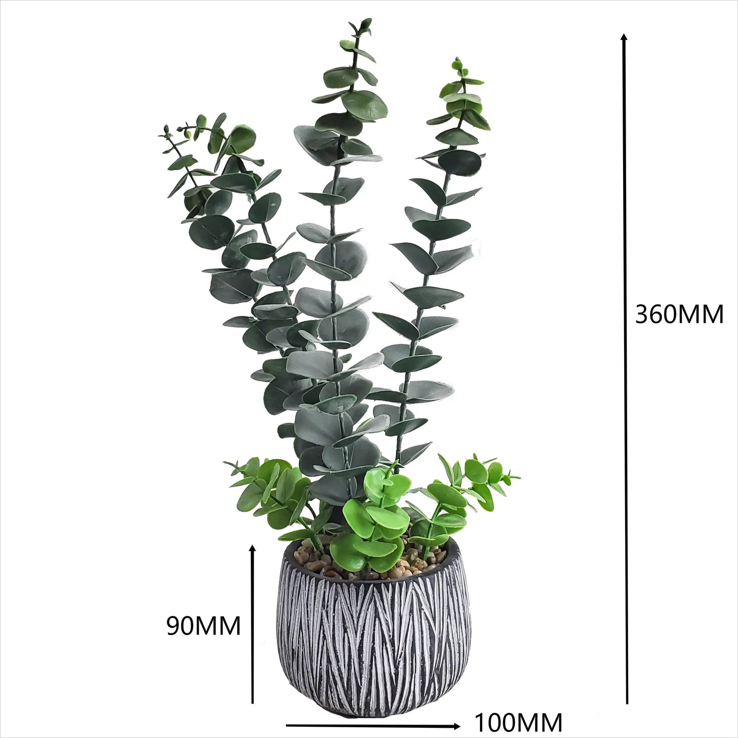 Artificial Eucalyptus Leaves Potted Plant Eucalyptus Natural Green Leaves Dried Eucalyptus Leaves for Home Decorations Yooly Plants - YLS0014