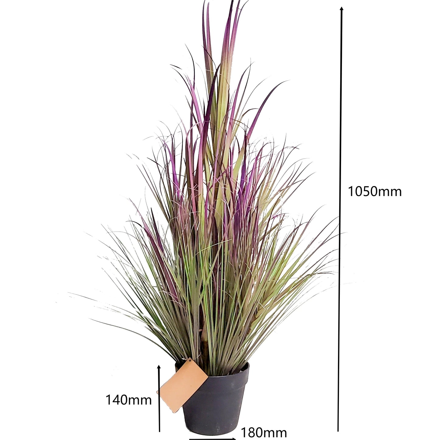 Artificial Purple Onion Grass in Pot Tall Faux Greenery Bonsai Simulated PVC Plant for Home Office Decor Yooly Plant - YLS10006