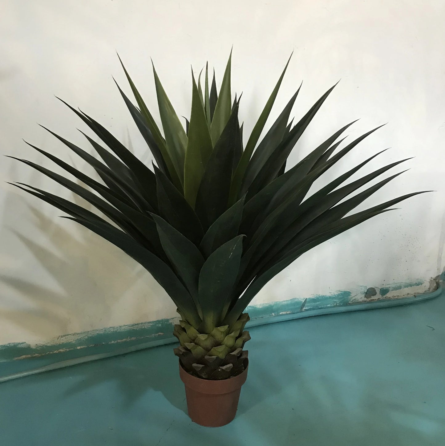 Outdoor 105CM 31 Leaves Faux Agave Sisalana Tropical Potted Bonsai Artificial Tree Fake Yucca Plants Decoration Yooly Plants - YL0312